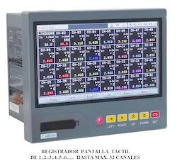 Registrador PANTALLA TÁCTIL Sin PapelL HASTA 32 ENTRADAS ANALÓGICAS